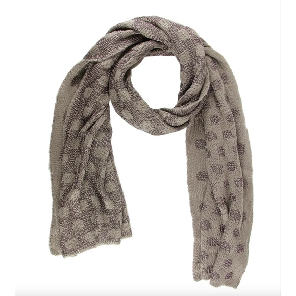 SAACHI NIALEY POLKA DOT SCARF GREY METALLIC TS6546 - Picture 2 of 7